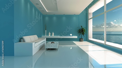 Large Room With Many Windows and Couches