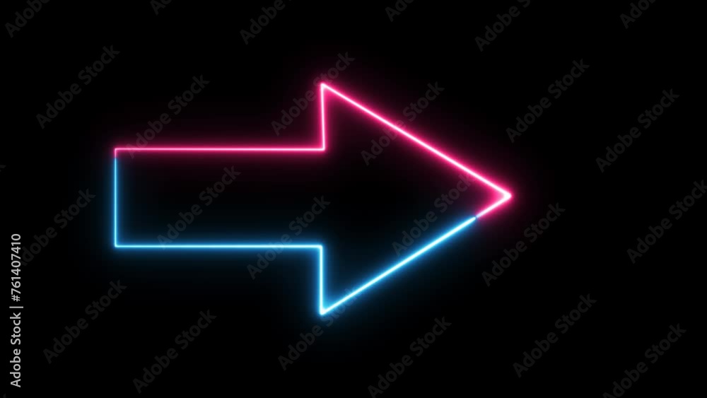 Neon sign Arrows Animation of pink light signal and blue spreading from the center with a black background. Can be used to compose various media such as news, presentations, online media, social media Neon sign Arrows Animation of pink light signal and blue spreading from the center with a black background. Can be used to compose various media such as news, presentations, online media, social media