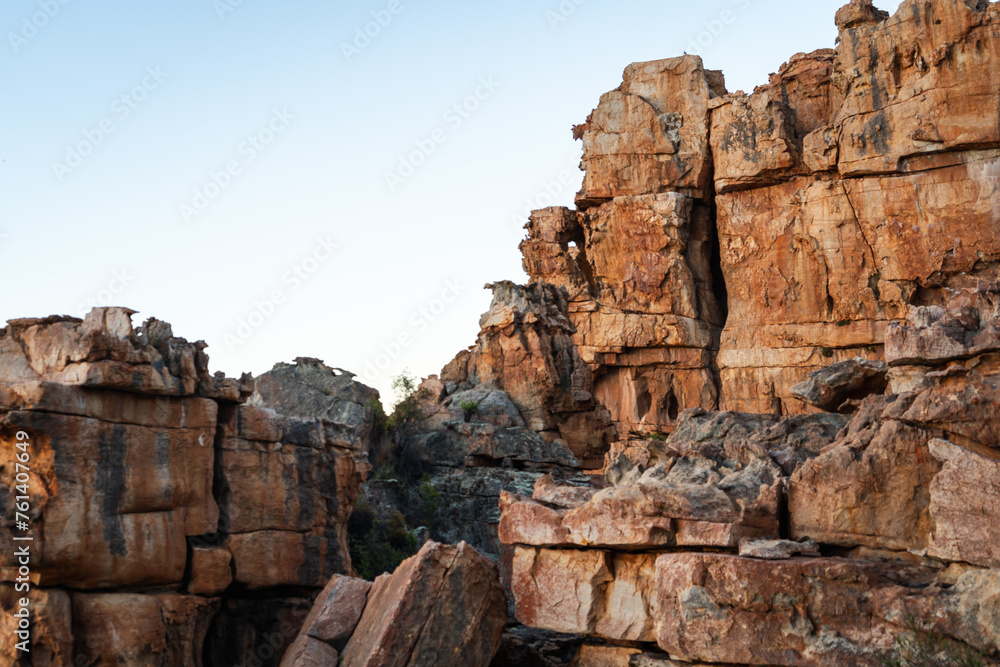 Rock formations in a valley in the Cederberg, western cape