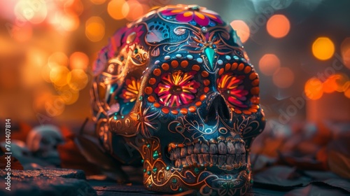 Surreal Decorated Skull Artwork