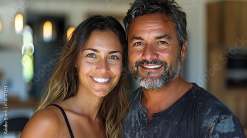 A Man and a Woman Posing for a Picture