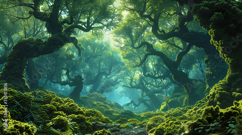 Immerse Yourself in the Timeless Tranquility of Nature's Lush Forest Labyrinth © Patrick