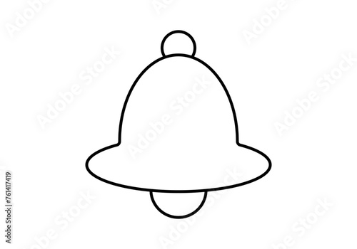 Icono negro de campanilla en fondo blanco.