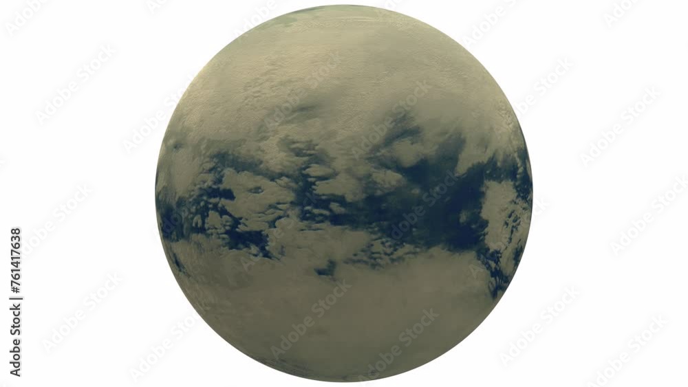 Looping of Saturn Moon Titan Rotating 3D animation Ultra HD 4K Alpha channel is included Looping of Saturn Moon Titan Rotating 3D animation Ultra HD 4K Alpha channel is included