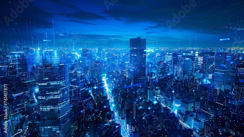 Cybernetic Digital Cityscape