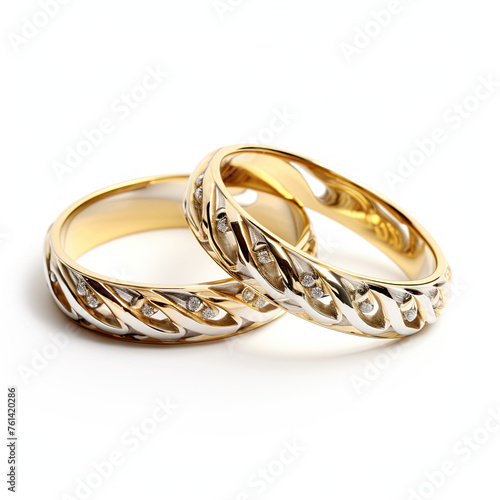 Wedding Rings isolated on white background