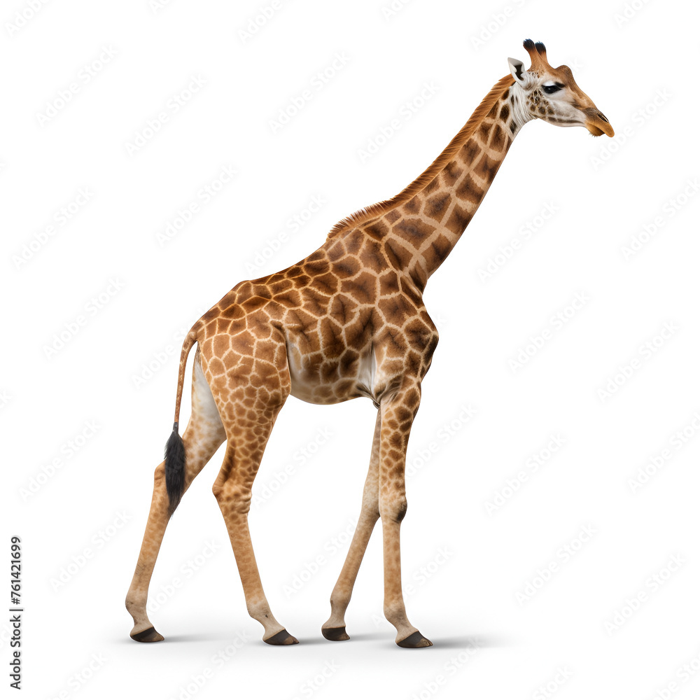 Giraffe isolated on white background