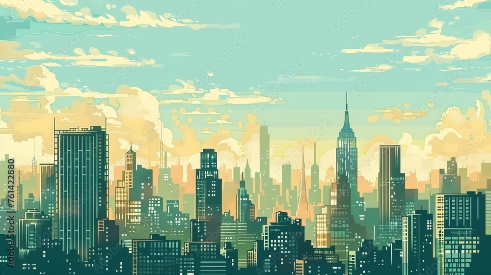 vector of graphical urban cityscape