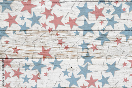 Retro USA red, white and blue stars background