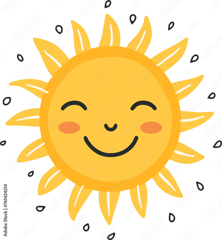 Sunny Radiance Vector Sun Illustration