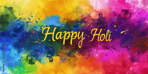 Happy Holi Greeting Card photo