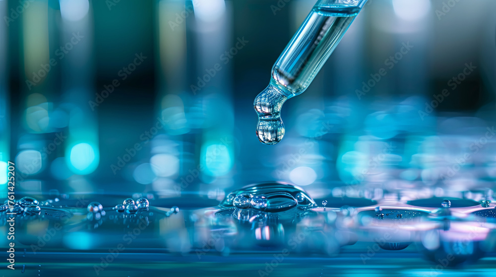 Pipette with liquid close up Pipette with liquid close up