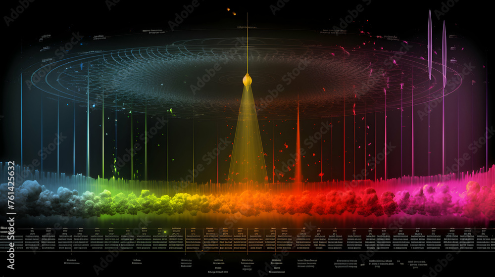 A detailed diagram of the electromagnetic spectrum,