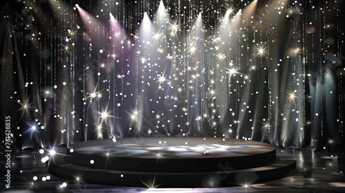 Raster Version of Vector Stage with Sparkles photo