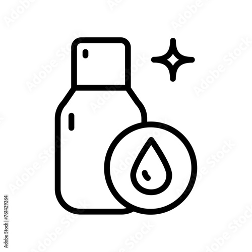 Skin care icon. Moisturizing face mask, beauty, woman, clean, fresh, acne, cleansing concept. Simple outline style Vector illustration isolated on white background