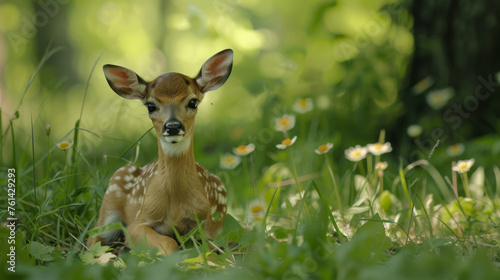 Baby deer in the grass © ArtBox