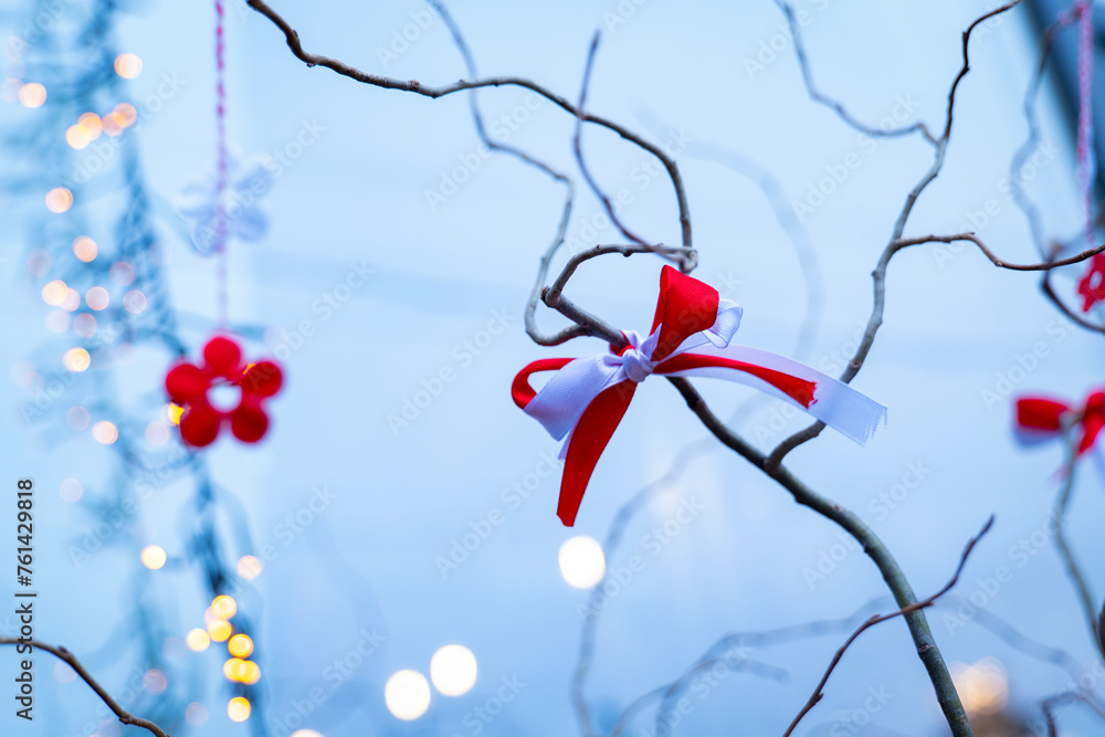 Martisor or Martenitsa. Cultural symbol of the beginning of spring in Romania, Moldova and Bulgaria.