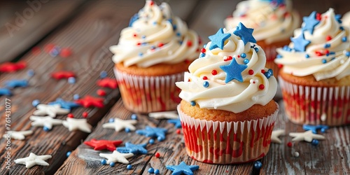 Delicious 4th of July Cupca...