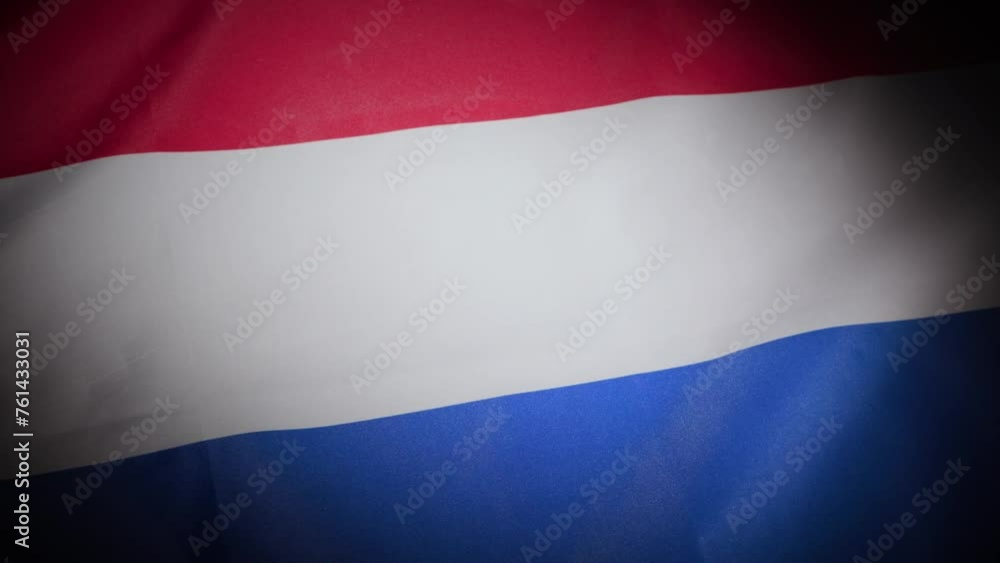 Dynamic turn of the Netherlands country flag Dynamic turn of the Netherlands country flag