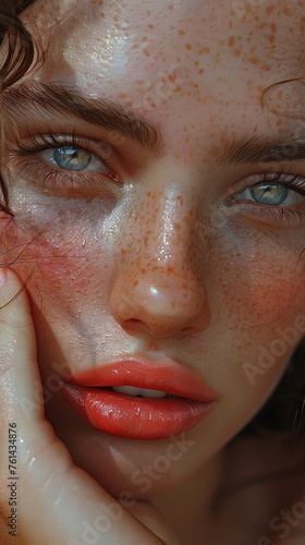 Juicy skin beauty portrait
