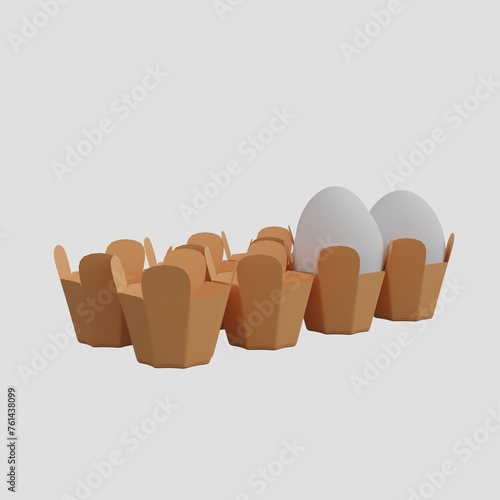 Eggs In Cartoon Box