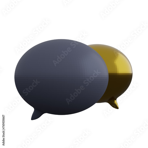speech bubbles 3d render