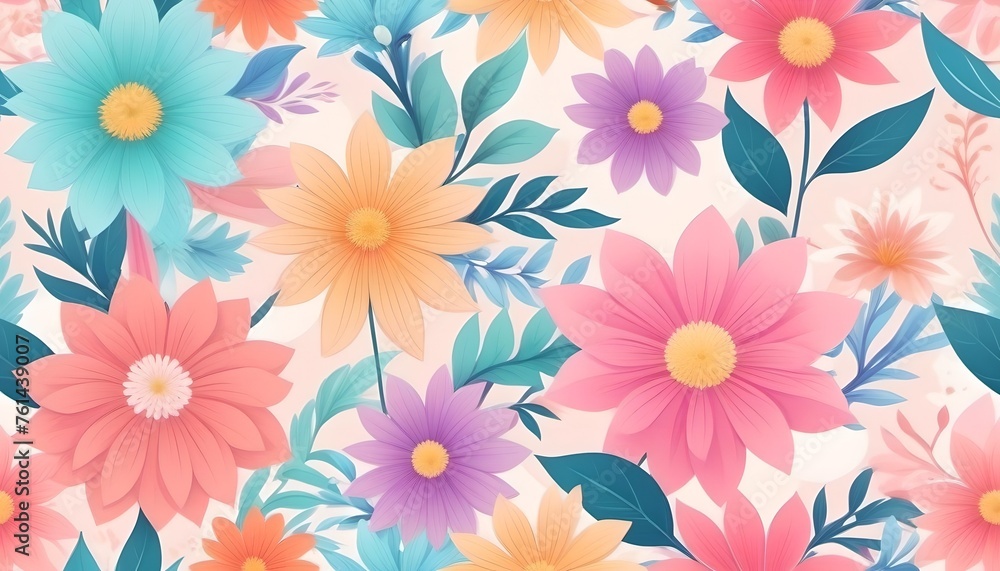 Flower background pastel color art spring wallpaper design