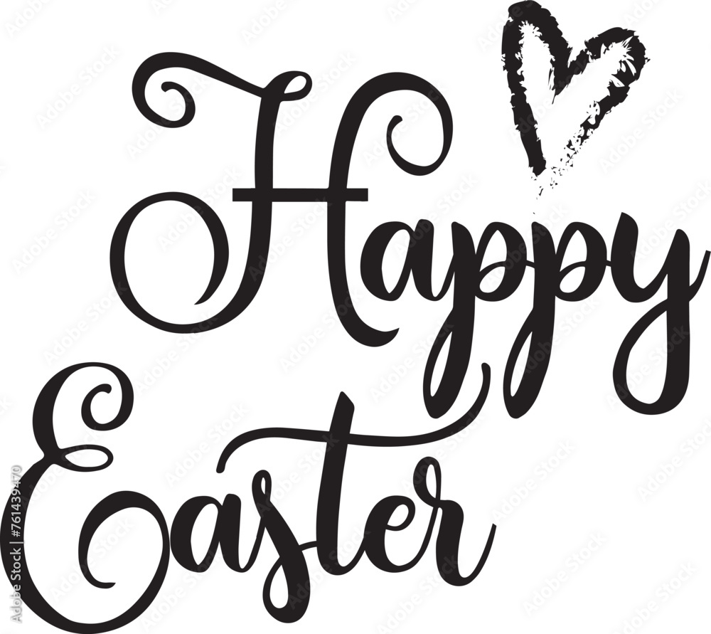 Hand drawn happy Easter calligraphy and brush pen lettering. Vector Illustration design for holiday greeting card and for photo overlays, t-shirt print, flyer, poster design Hand drawn happy Easter calligraphy and brush pen lettering. Vector Illustration design for holiday greeting card and for photo overlays, t-shirt print, flyer, poster design
