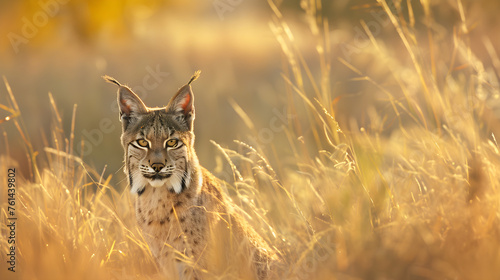 The Lone Hunter: Iberian Lynx Poised amidst the Spanish Wilderness photo