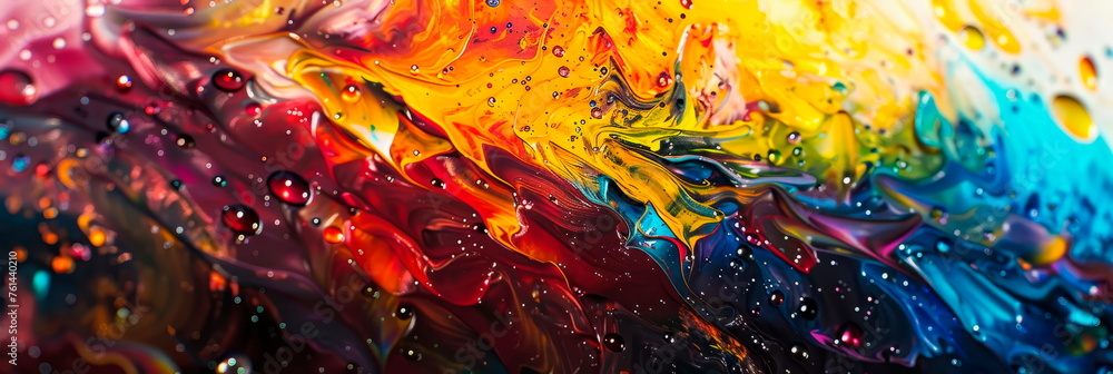 Abstract brush oil painting on modern paper, creating dynamic and expressive splashes , Generative AI