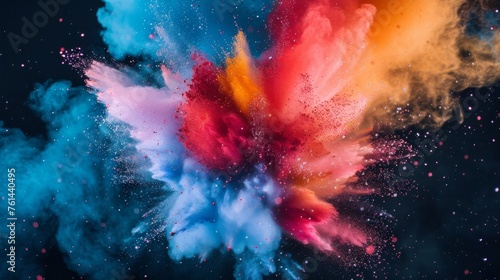 Vibrant Powder Explosion Abstract © XtravaganT