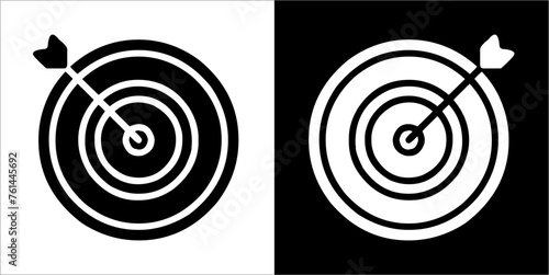 Illustration vector graphics of target shooting icon