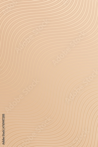 Abstract background with waves for banner. Standart poster size. Vector background with lines. Element for design. Beige and brown gradient. Brochure, booklet. Coffee, cafe