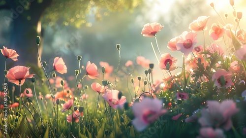 Poppy field kissed by the morning sun © May's Creations