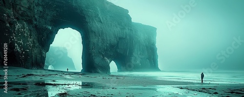 Arch formation in a wild beach