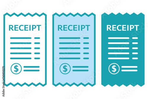 Receipt of purchasing goods and services, billing of financial in business, check of expenses in daily life