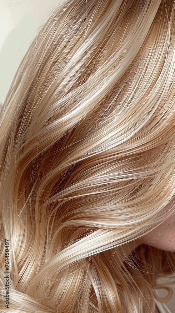 Naklejka premium Haircare essentials for maintaining healthy blonde hair
