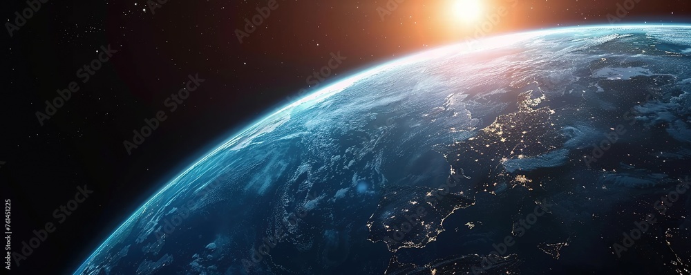 Obraz premium Planet earth globe shot on space background.