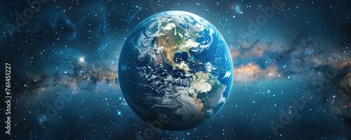 Planet earth globe shot on space background.