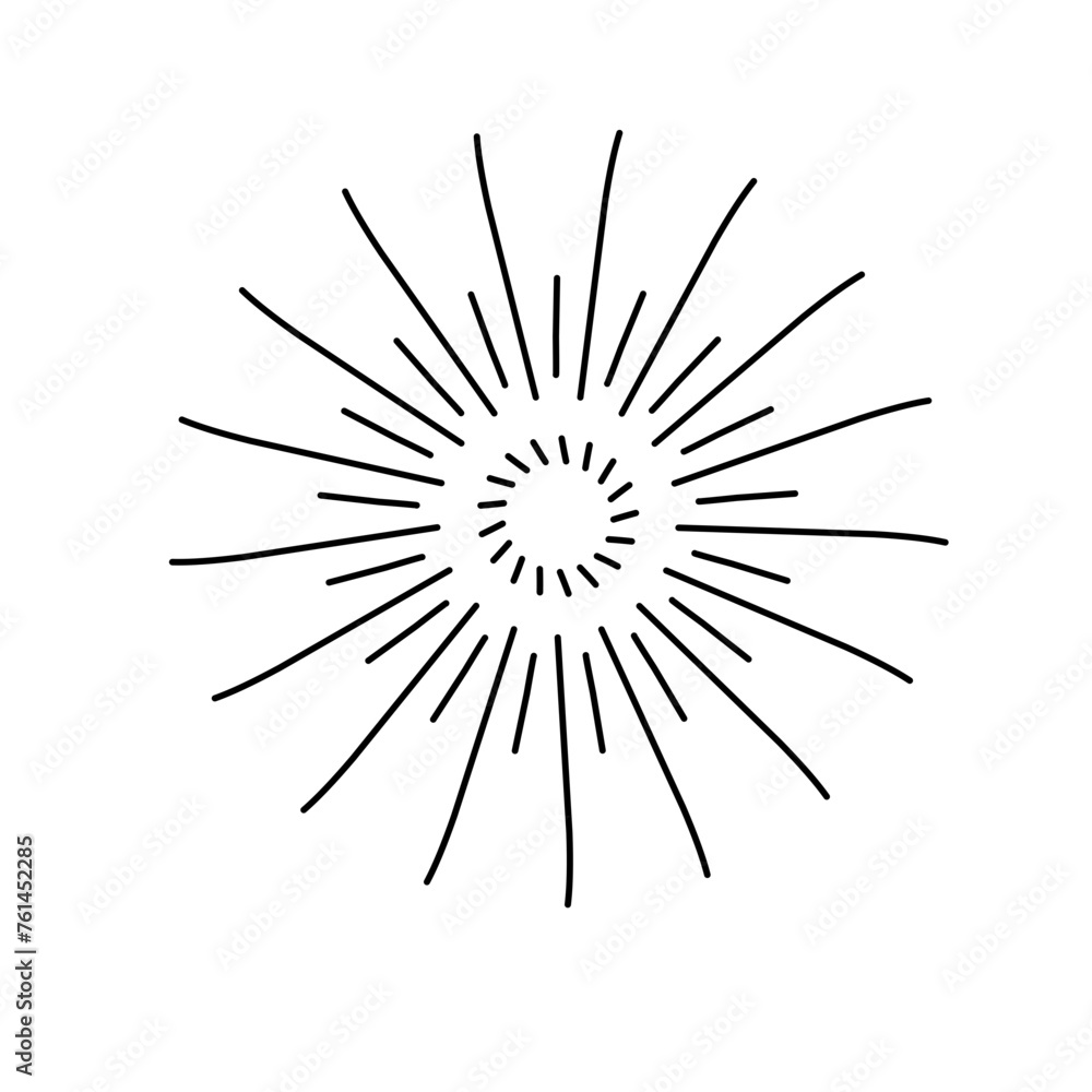 Fireworks icon, modern linear design print, modern abstract linear composition and graphic design element, illustration vector Fireworks icon, modern linear design print, modern abstract linear composition and graphic design element, illustration vector