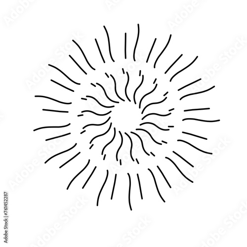 Fireworks icon  modern linear design print  modern abstract linear composition and graphic design element  illustration vector