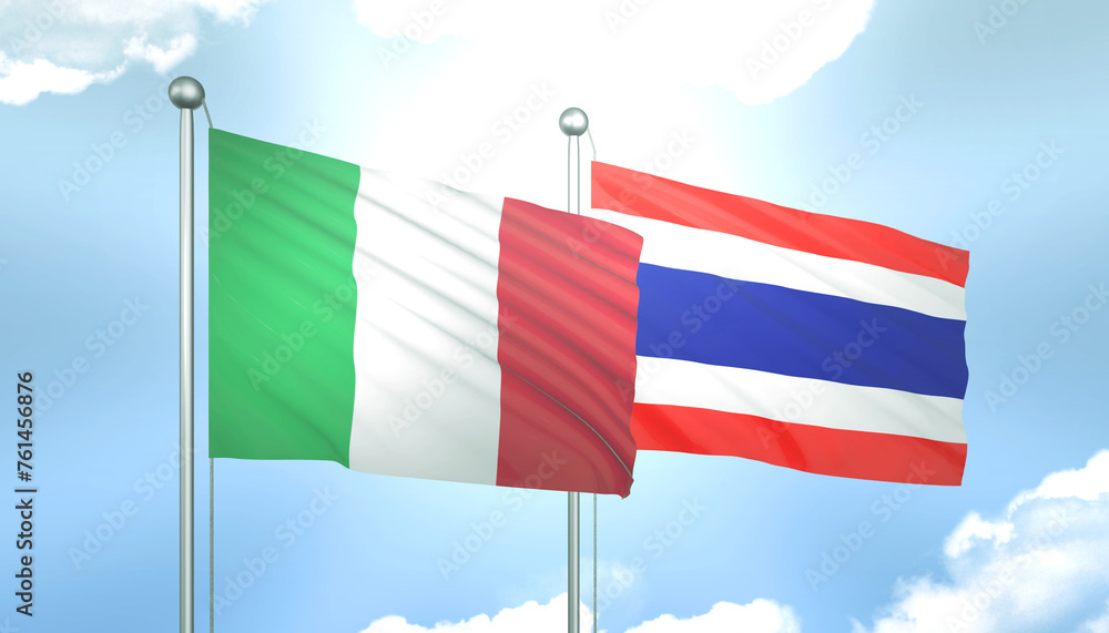 Italy and Thailand Flag Together A Concept of Relations Italy and Thailand Flag Together A Concept of Relations