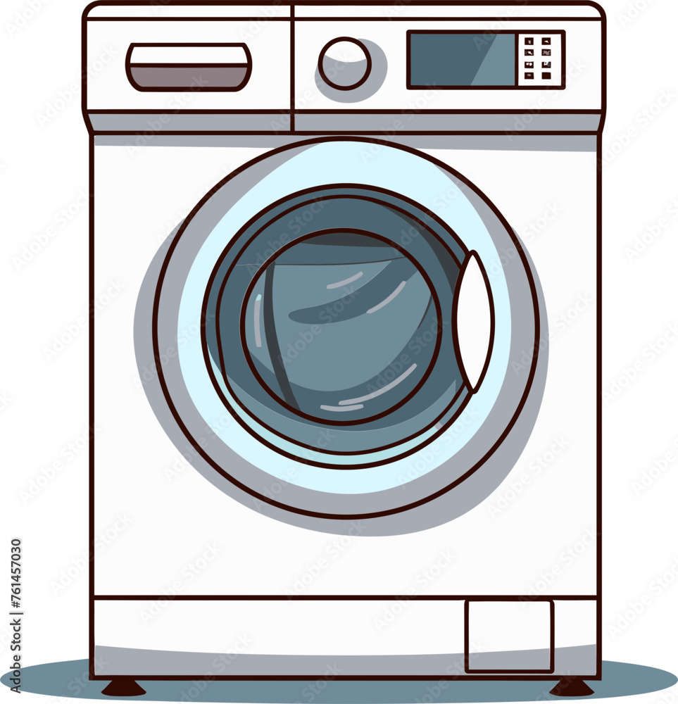 Laundry Bliss Vibrant Washing Machine Graphic Design
