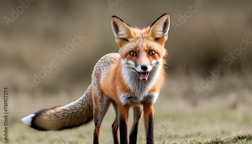 A Fox With Its Ears Back Scared