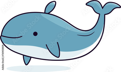 Whimsical Whale Vector Illustration for Book Covers