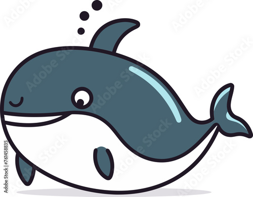 Whale Vector Illustration for Scientific Publications