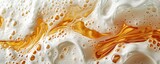 Beer Close-up with Wavy Foam