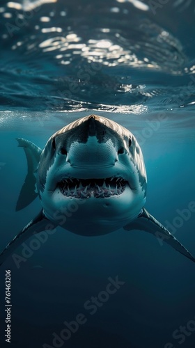 Great white shark in sea © Влада Яковенко