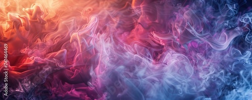 Multicolored generative AI illustration of picturesque full frame backdrop of abstract fantastic dense smoke of different shades © Влада Яковенко