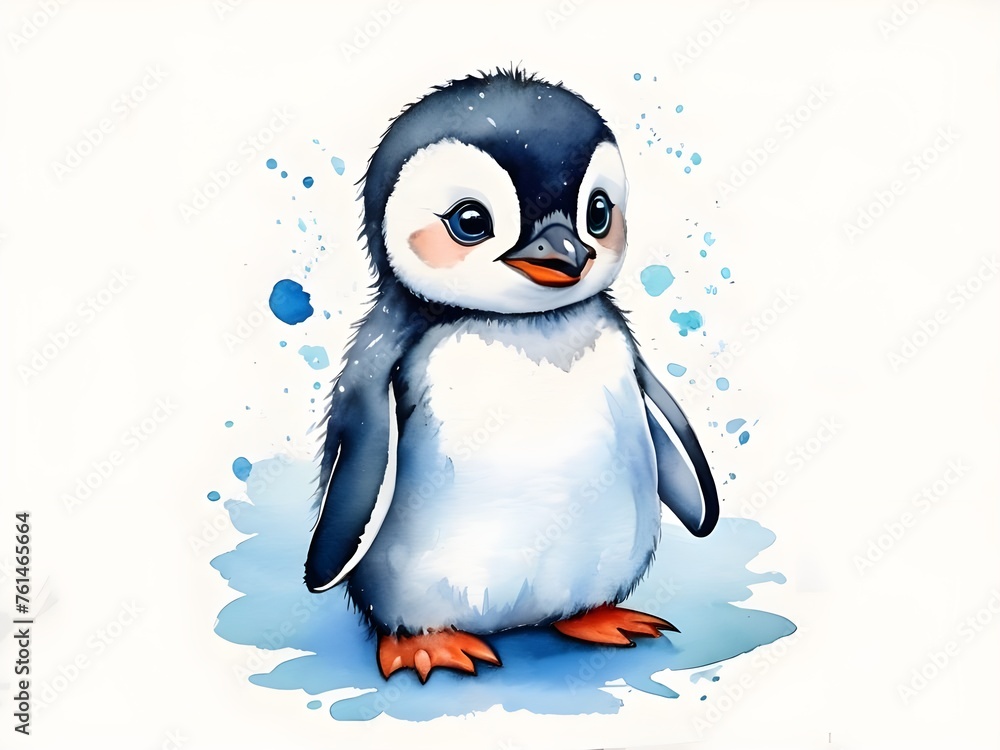 cute watercolor baby penguin cute watercolor baby penguin